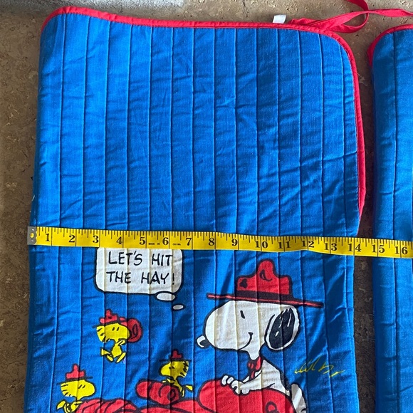Vintage 1965 Snoopy Blue & Red Sleeping Bag Set of 2 for plush Snoopy or Dolls - Picture 10 of 12